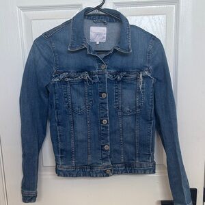 Zara distressed denim jacket
